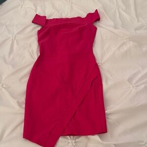 a'gaci One Shoulder Red Dress